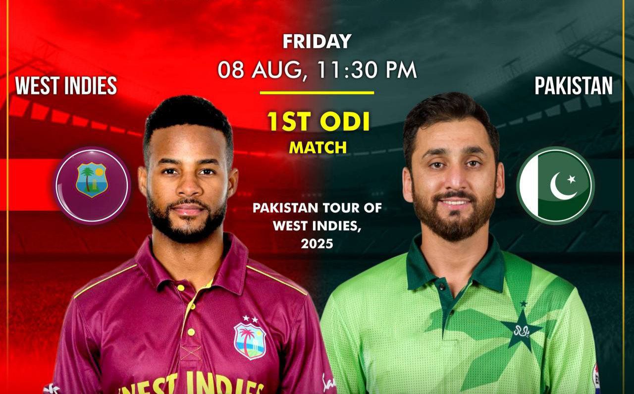 WI vs PAK Dream11 Prediction Today Match, Dream11 Team Today, Fantasy Cricket Tips, Playing XI, Pitch Report,-Pakistan Tour of West Indies 2025, 1ST ODI 8 AUGUST