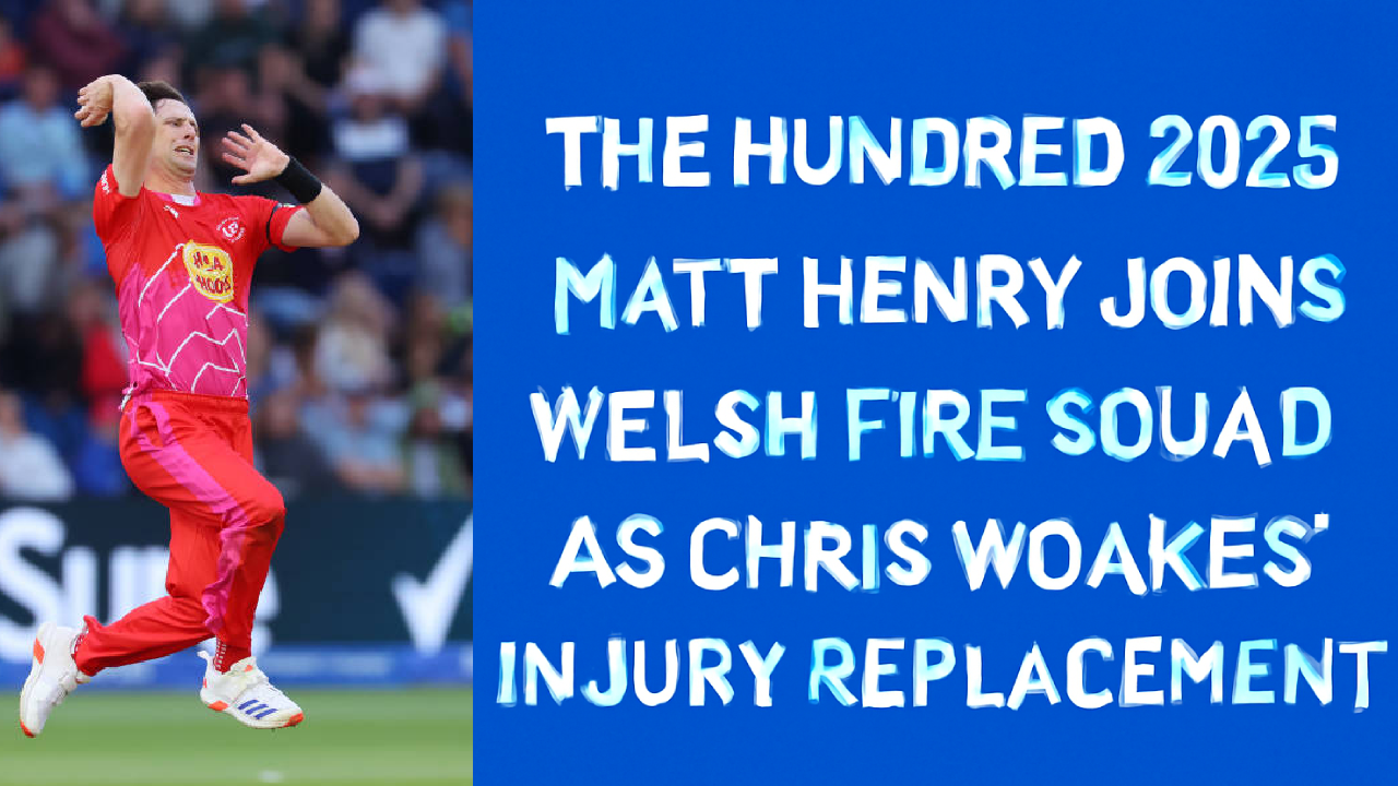 The Hundred 2025: Matt Henry Joins Welsh Fire Squad as Chris Woakes’ Injury Replacement