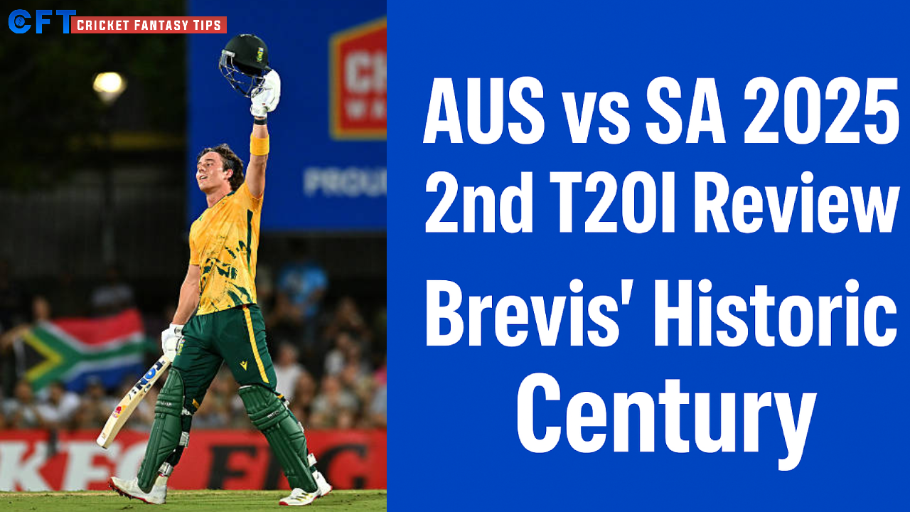 AUS vs SA 2025, 2nd T20I Review: Brevis’ Historic Century Sets Stage for Epic Series Decider