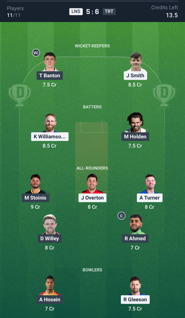 LNS vs TRT 13th Match Dream11 Prediction Today Match, Dream11 Team Today, Fantasy Cricket Tips, Playing XI, Pitch Report,& Injury Updates- The Hundred Competition 2025, 14 August