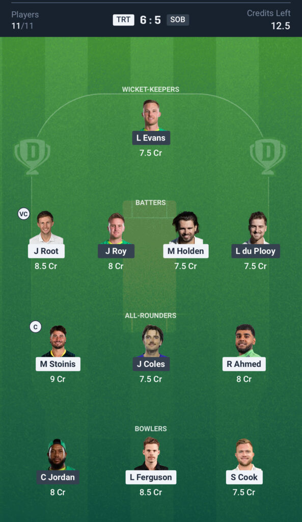 TRT vs SOB Dream11 Prediction Today Match, Dream11 Team Today, Fantasy Cricket Tips, Playing XI, Pitch Report,& Injury Updates- The Hundred Competition 2025, Match 15th,16 August.