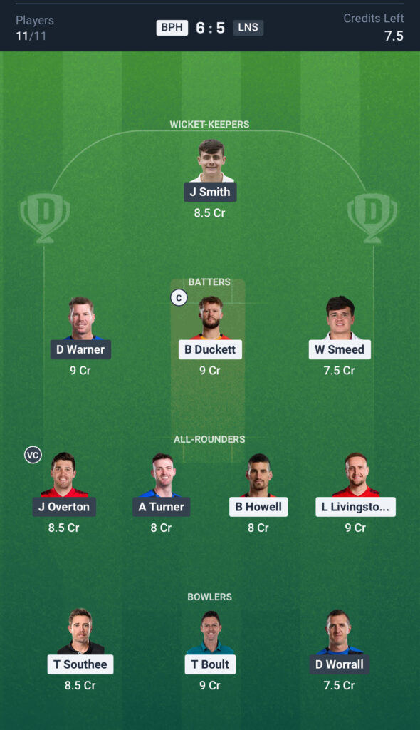 BPH vs LNS Dream11 Prediction Today Match, Dream11 Team Today, Fantasy Cricket Tips, Playing XI, Pitch Report,& Injury Updates- The Hundred Competition 2025,18th Match,17 August.