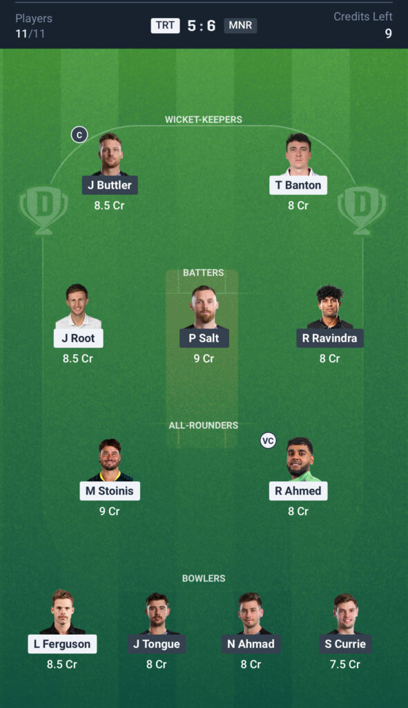 TRT vs MNR Dream11 Prediction Today Match, Dream11 Team Today, Fantasy Cricket Tips, Playing XI, Pitch Report,& Injury Updates- The Hundred Competition 2025,20th Match,19 August.